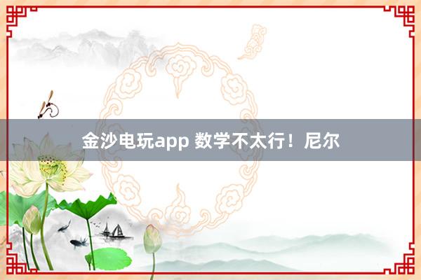 金沙电玩app 数学不太行！尼尔